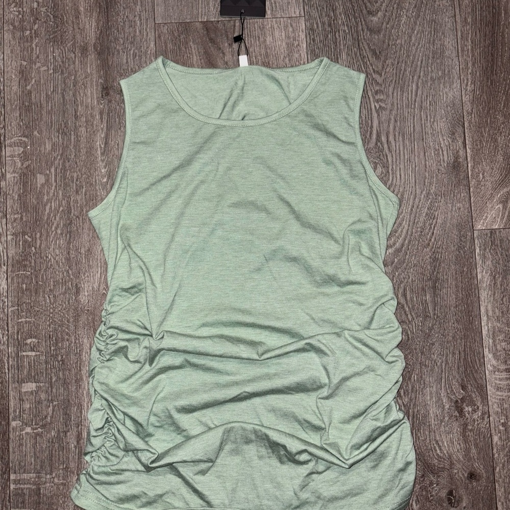 Mint Green Sleeveless Maternity Top